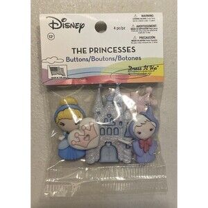 Dress It Up Disney The Princesses Shank Back Buttons Brand New In Package #B004